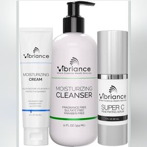 Vibriance Bundle Skincare Set | Super C Serum, Moisturizing Cleanser, Face Cream